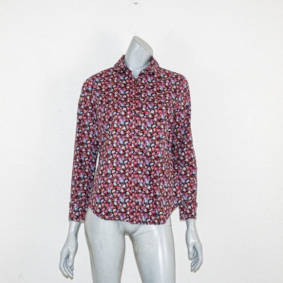 J.Crew Liberty Art Fabric Sarah Tie Neck Button up Shirt size 6 - Picture 1 of 9